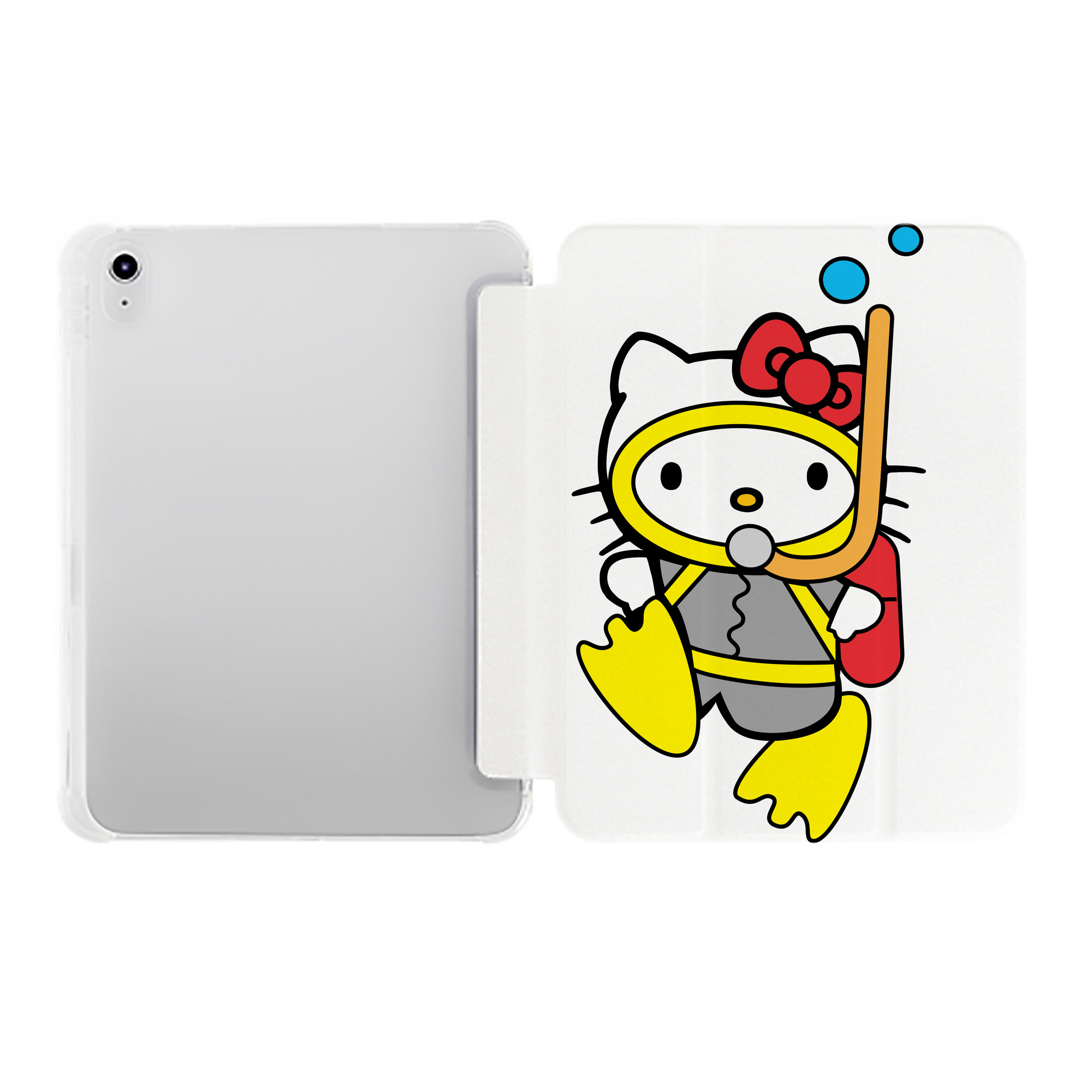 （画像用） Hello Kitty ハローキティ IPad ケース ペン収納付き 三つ折りスタンド PUレザー×シリコン 対応機種9.5/10.5/10.9インチ
